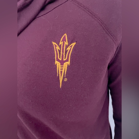 ASU Adidas Crew Neck Pullover Arizona State University Sun Devils Pockets - Picture 7 of 8